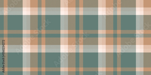 Multicolor fabric check plaid, rich textile background tartan. Birthday texture vector seamless pattern in pastel and orange colors.