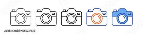 Digital Camera Different Set Vector Icon