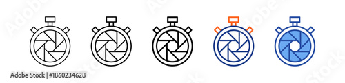 Shutter Speed Different Set Vector Icon