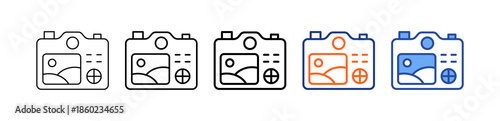 Back Camera Different Set Vector Icon