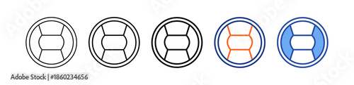 Lens Cap Different Set Vector Icon
