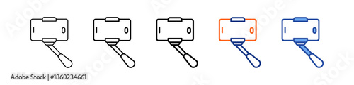 Selfie Stick Different Set Vector Icon