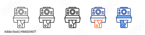 Instant Camera Different Set Vector Icon