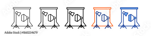 Photo Studio Different Set Vector Icon