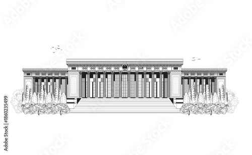 Beijing the great hall of the people at Tiananmen Square in Beijing.