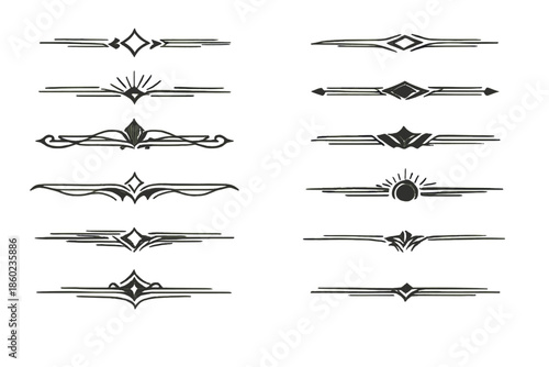 Decorative ornamental dividers with a vintage feel