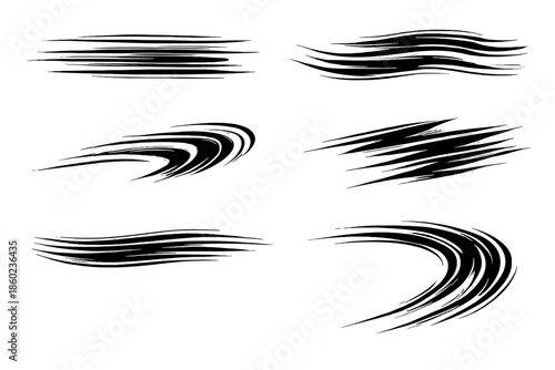 Abstract Speed Lines and Swooshes Collection