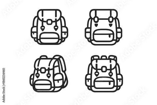 Four Backpack Icons