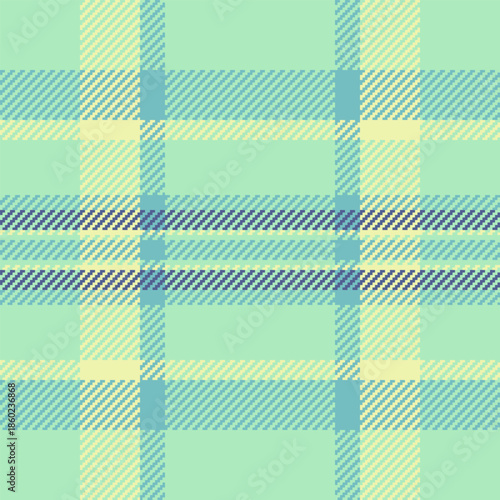 Garment seamless background fabric, infinity plaid check vector. Square texture pattern textile tartan in light and cyan colors.