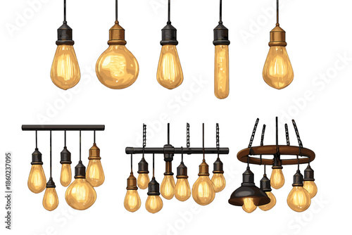 Vintage Edison Bulbs Hanging Light Fixtures
