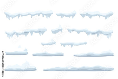 Collection of Snow and Icicle Elements