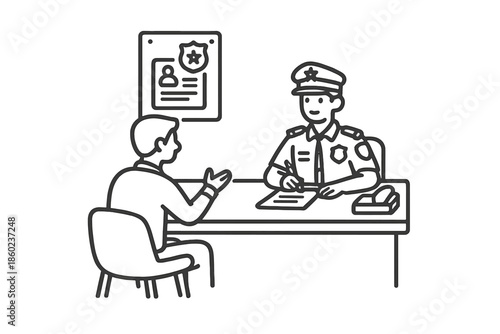 Police interview with a suspect