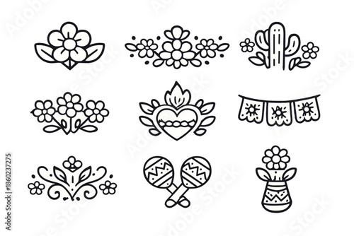 Mexican cultural icons collection