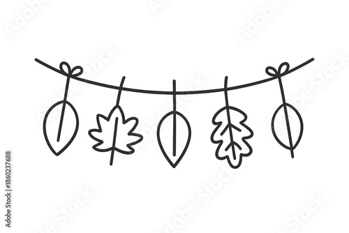 Autumn Leaf Garland Icon