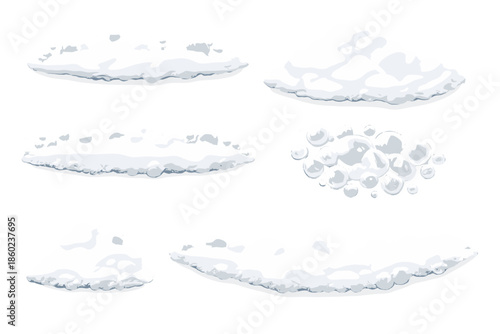 Abstract soap bubbles and foam clouds