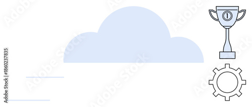 Cloud computing concept. Cloud computing for innovation, technical advancement, and efficient performance. Cloud computing connects businesses, productivity, and success. For IT, teamwork progress