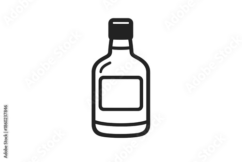Minimalist bottle icon on gradient background