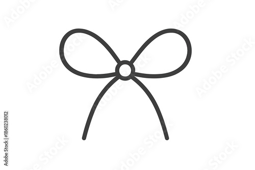 Simple outline bow graphic on a gradient background