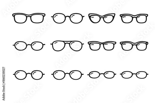 Collection of Various Eyeglass Frames
