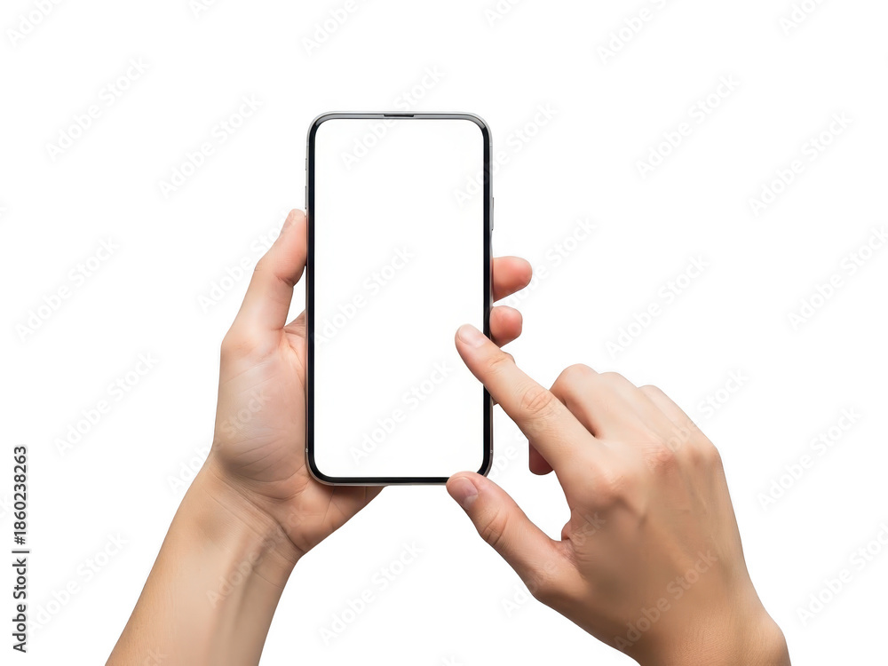 custom made wallpaper toronto digitalHands holding a blank smartphone screen isolated on transparent background for mockup