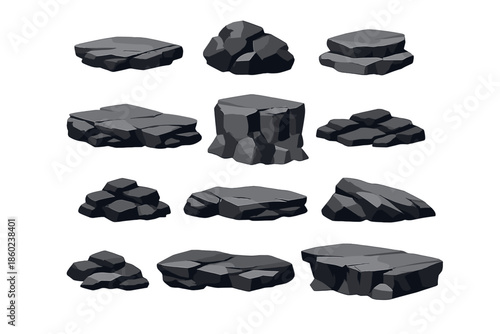 Isometric Rocks Collection