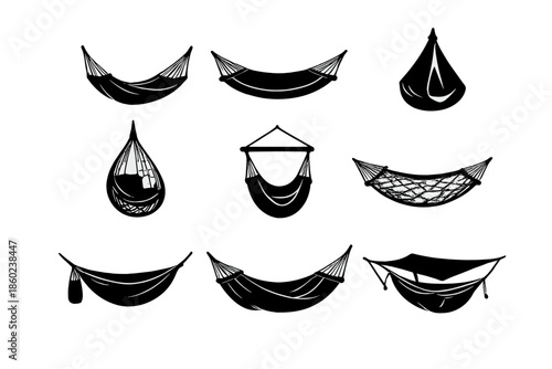 Collection of Hammock Silhouettes and Variations