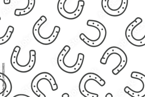 Horseshoe Pattern on Textured Gray Background