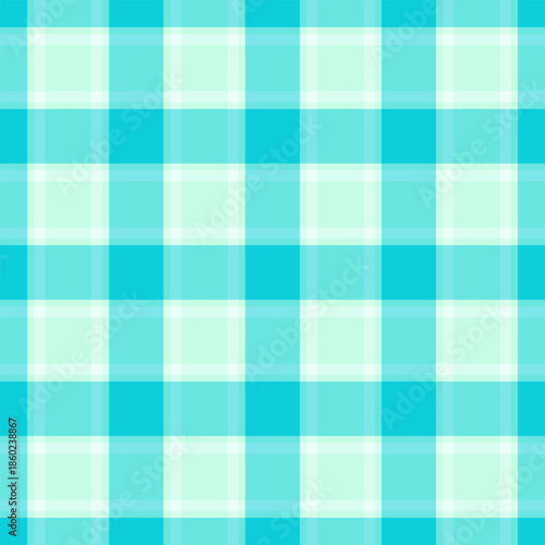 Tradition seamless check tartan, twill textile plaid vector. Handkerchief background fabric pattern texture in light and teal colors.