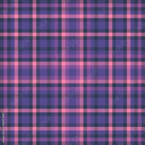 Quality pattern textile tartan, folded background check fabric. Plank seamless vector texture plaid in blue and indigo colors.