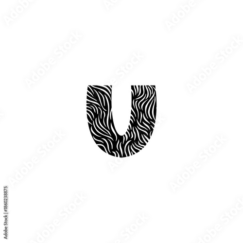 Soft Feather Quill Letter U C...