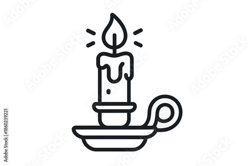 Candle in a candlestick icon