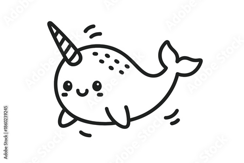 Cute Narwhal Icon