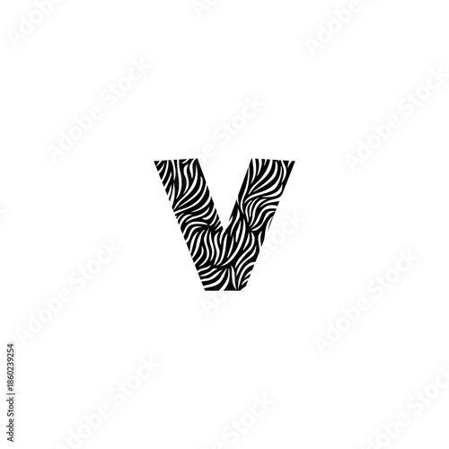 Soft Feather Quill Letter V C...
