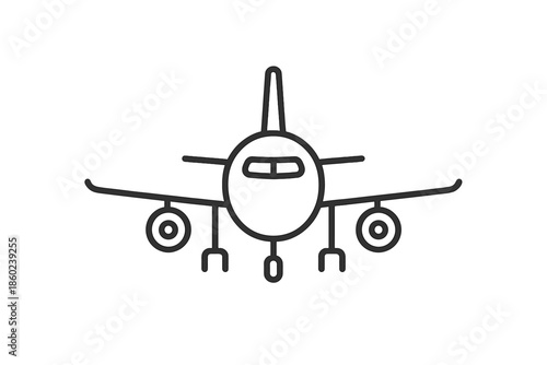 Airplane Icon Front View