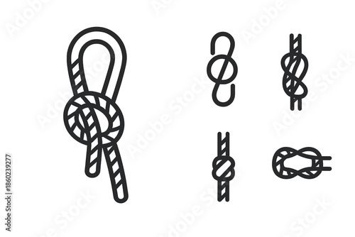 Knot Icons Collection on Dark Background