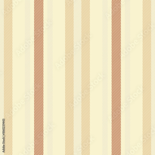 Invitation stripe fabric pattern, october lines vector textile. Royal vertical seamless background texture in light and burly wood colors.