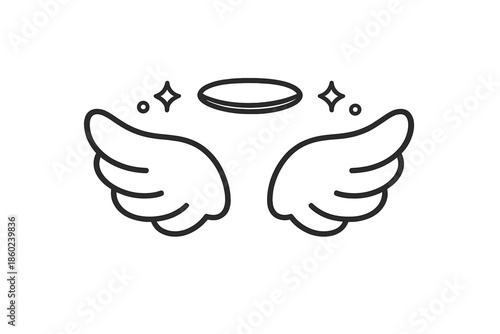 Angel Wings and Halo Icon