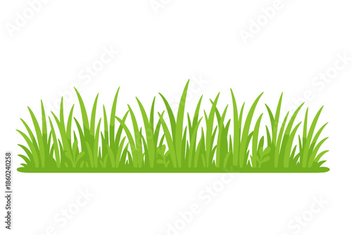 Bright green grass with glowing edges on a gradient background