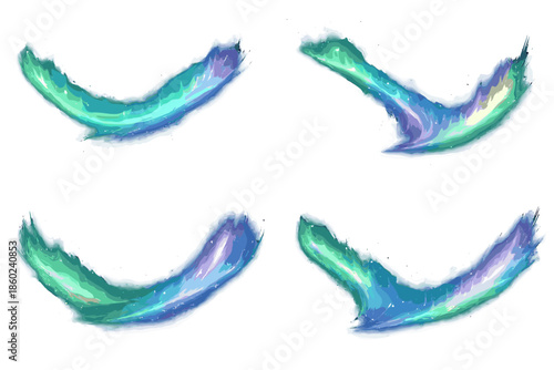 Abstract Aurora Borealis Light Trails