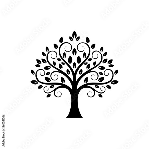 Elegant tree silhouette