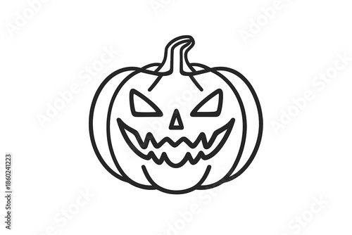 Halloween pumpkin outline on a gradient background