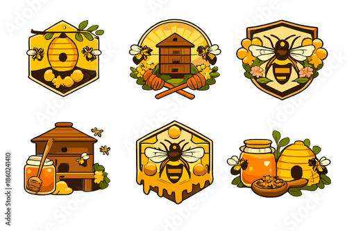 Beehive and Honey Icons