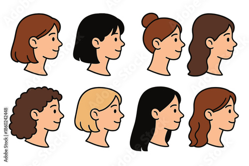 Diverse Hairstyles and Hair Colors