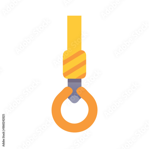 Stylized lifting shackle icon with flat design vector illustration