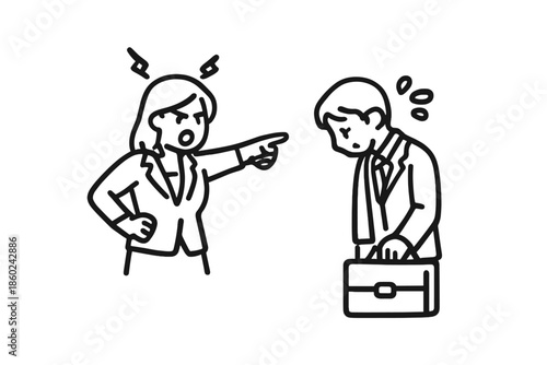 Angry Boss Scolding Employee