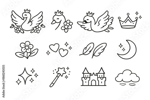 Whimsical Fantasy Icons Set