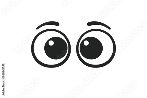 Cartoon Eyes Looking Upwards