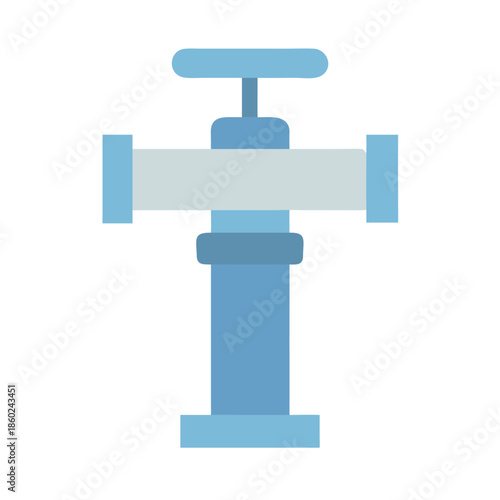 Illustration of vintage hand air pump isolated on black