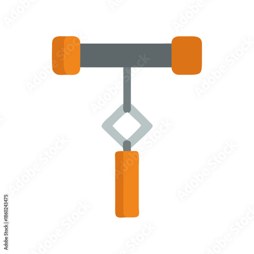 Stylized illustration of a hand jack on black background