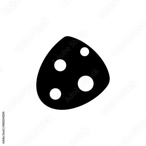 Smooth rounded cheese pictogram icon with ultra minimal modern look On white Background Vector illustration